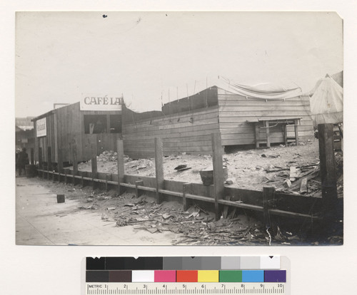 Coffee Shop! [Buildings, unidentified refugee camp.]