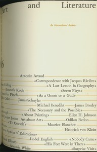 Cover of Art and literature, no. 6, 1965