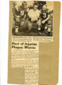 News clipping about Pepperdine College football team and injuries