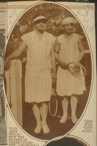 [Newspaper clipping] N. Y. Times, June 10, 1928 "Our Miss Wills, Now The Holder Of Three Titles: The California Star"... [tennis]