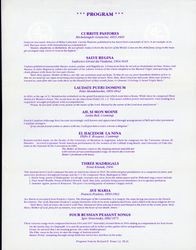 LMU Womens Chorus Program 1988