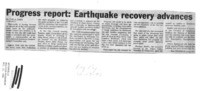 Progress report: Earthquake recovery advances