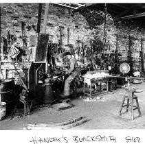 Interior view of Hanley's Blacksmith & Spring Shop