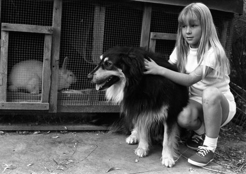 Girl and dog