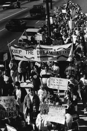 Anti-apartheid demonstration march