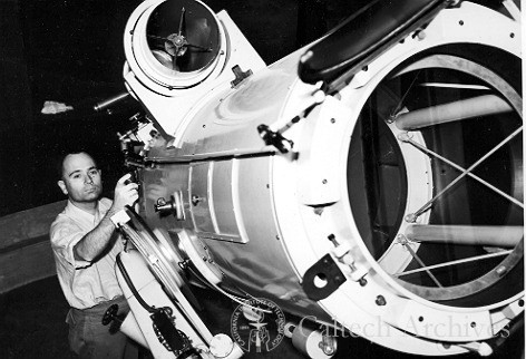 Josef Johnson at the 18" Schmidt telescope