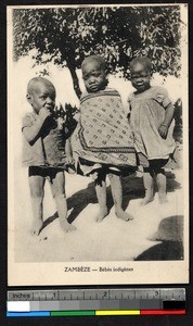 Three small children, Zambia, ca.1920-1940