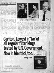 Carlton. Lowest in "tar" of all regular filter kings tested by U.S. Government