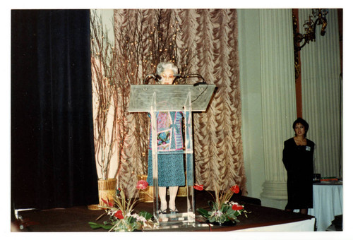 Aiko Herzig-Yoshinaga at podium