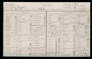 WPA household census for 523 W 32ND STREET, Los Angeles County