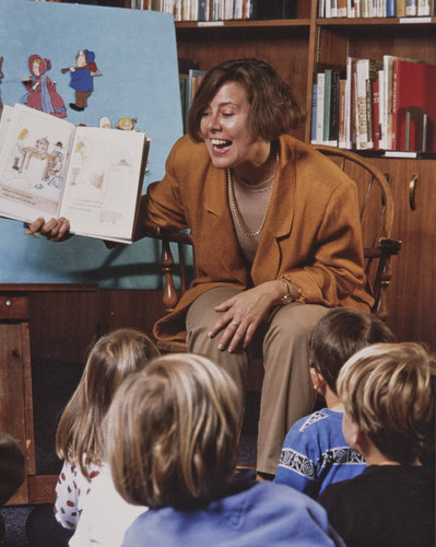 Children's story time with librarian Nancy Guidry