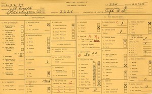 WPA household census for 2225 MICHIGAN, Los Angeles