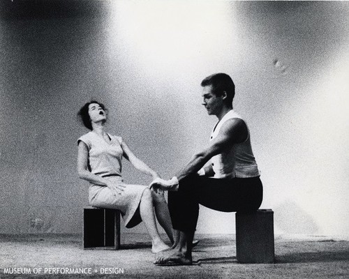 Simone Forti and A.A. Leath in Anna Halprin's "Four Square"