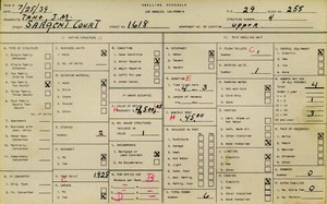 WPA household census for 1618 SARGENT, Los Angeles