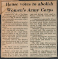 House votes to abolish Women's Army Corps