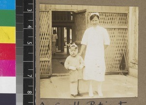Nurse and young patient, Mission hospital, Shantou, China, ca. 1932-40