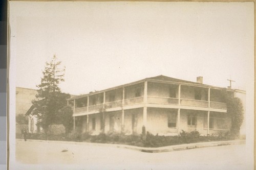 The old adobe home of Thos. Larkin the 1st and only American Consul at Monterey, Calif. cor. Jefferson and the Main St. of Monterey. Built in 1836. Jany. 1929