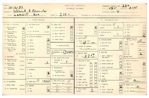 WPA household census for 218 LANZIT AVE, Los Angeles County