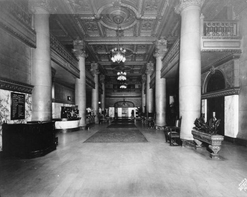 Interior lobby, Alexandria Hotel