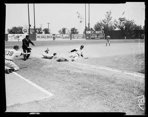 Hollywood versus San Diego--baseball, 1955
