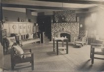 House interior with fireplace