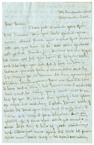 Letter from Eliza Morgan to Julia Morgan, December 6, 1901
