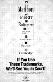 If You Use These Trademarks, We'll See You In Court!