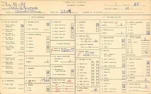 WPA household census for 2319 GLOVER PLACE, Los Angeles