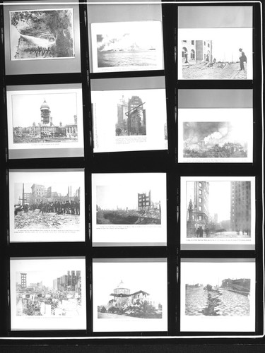 Contact prints of photographs in the Andrew P. Hill, Jr. Collection