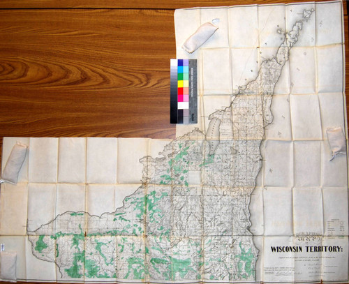 Topographical map of Wisconsin Territory : compiled from the public surveys, on file in the Surveyor General's office ; / by Samuel Morrison, Elisha Dwelle ; Joshua Hathaway