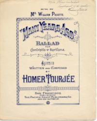 Many years ago : ballad for contralto or baritone / written and composed by Homer Tourjée