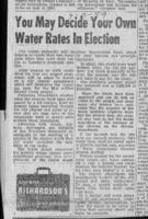 You May Decide Your Own Water Rates in Election