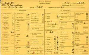 WPA household census for 1028 S HOPE, Los Angeles