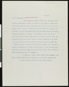 Hamlin Garland, letter, 192?-01-17, to Hermann Hagedorn