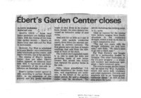 Ebert's Garden Center closes