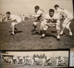 Analy High School Tigers Football--Norman Dean, Dorman Steele, Gary Nelson and Jerry Green; unidentified players