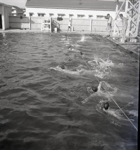 Men in the training pool at Fort Ord