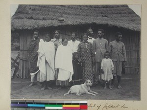 Hans Rabeony together with a group of inhabitants in Anjiro, Madagascar