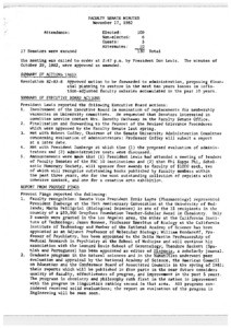 USC Faculty Senate minutes, 1982-11-17