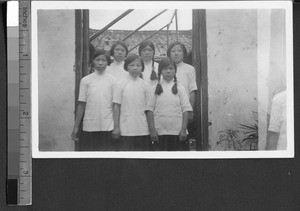 A group of Chinese school girls, Fuzhou, Fujian, China, ca. 1930