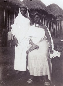 Wives of a Bamum chief, in Cameroon