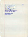 Handwritten notes of themes for Across A Hundred
Mountains, Bruce Herschensohn, October 1963