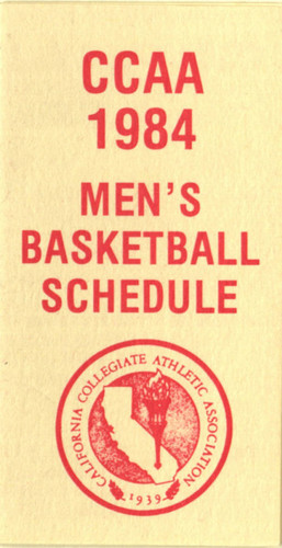 CCAA Men's Basketball Schedule, 1984