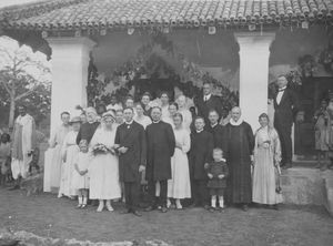 Mornai, Assam, Nordindien. Oluf og Ingeborg Eies bryllup, december 1922