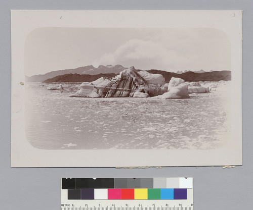 "Large floating iceberg and floating ice. Glacier Bay," Alaska. [photographic print]