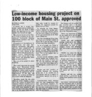 Low-income housing project on 100 block of Main St. approved
