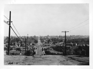 View looking south along Indiana Street from Folsom Street, Los Angeles, 1937