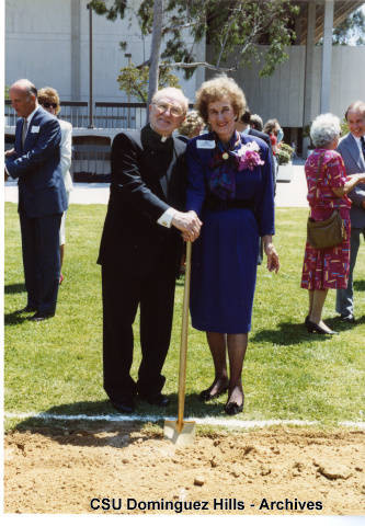 Father Pat McPolin and Katherine B. Loker