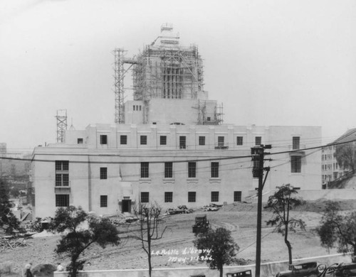 LAPL Central Library construction, east side