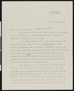 Aylmer Maude, letter, 1936-10-13, to Hamlin Garland
